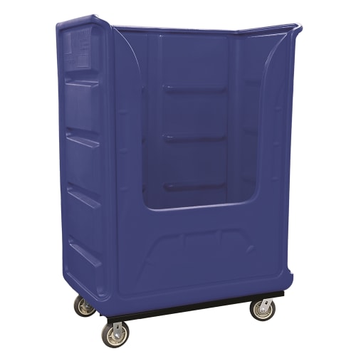 Royal Basket 48 Cubic Foot Bulk Poly Truck, Caster Pattern A, Blue